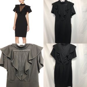 Social Graces Deep V Illusion Cocktail Dress 14